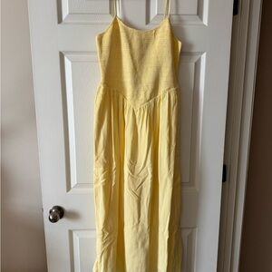 A New Day Yellow Textured Dress